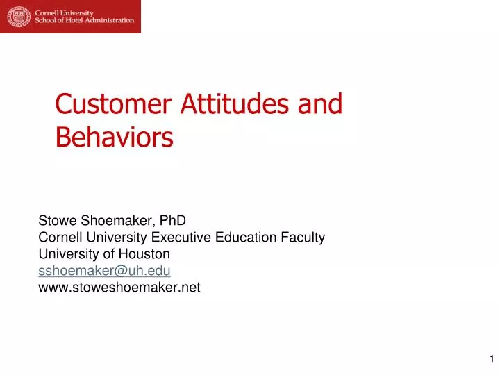customer attitudes and behaviors