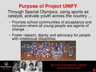 Purpose of Project UNIFY