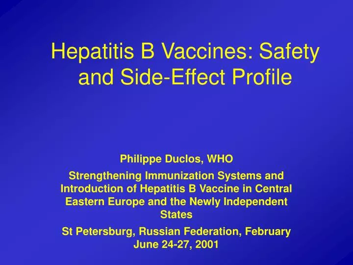 hepatitis b vaccines safety and side effect profile