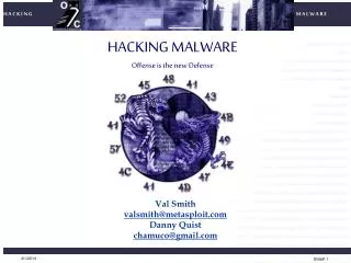 HACKING MALWARE Offense is the new Defense