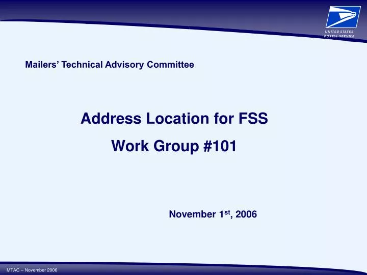 mailers technical advisory committee