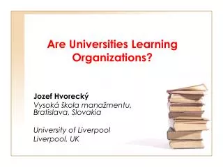 Are Universities Learning Organizations?