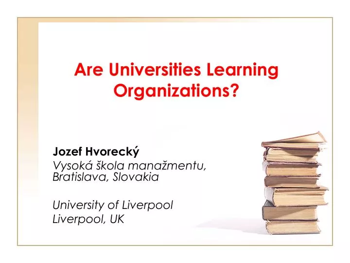 are universities learning organizations