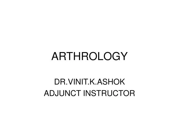 arthrology
