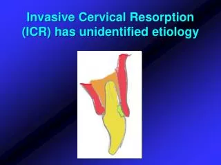 Invasive Cervical Resorption (ICR) has unidentified etiology