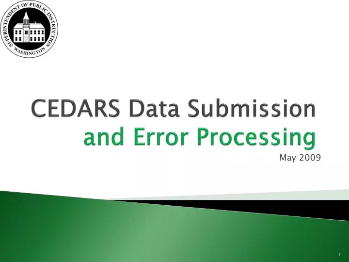 cedars data submission and error processing