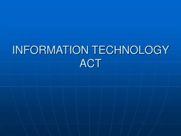 information technology act