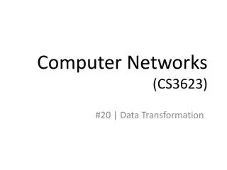Computer Networks (CS3623)