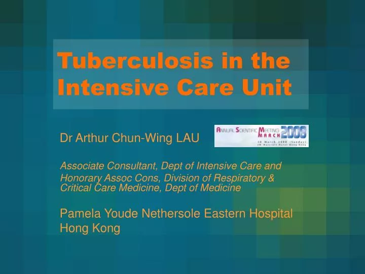 tuberculosis in the intensive care unit