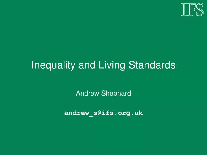 inequality and living standards