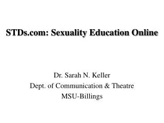 STDs.com: Sexuality Education Online