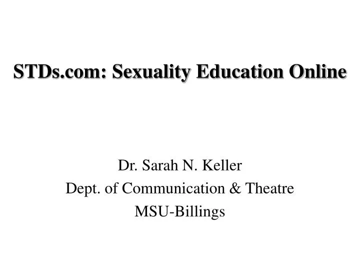 stds com sexuality education online