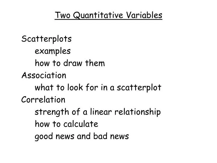 two quantitative variables