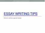 Essay Writing Tips - slide 1