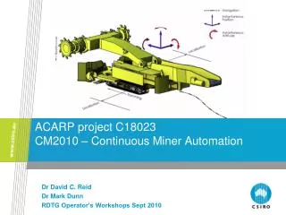 ACARP project C18023 CM2010 – Continuous Miner Automation