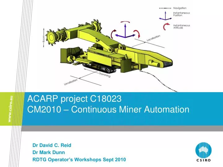 acarp project c18023 cm2010 continuous miner automation