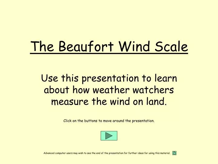 the beaufort wind scale