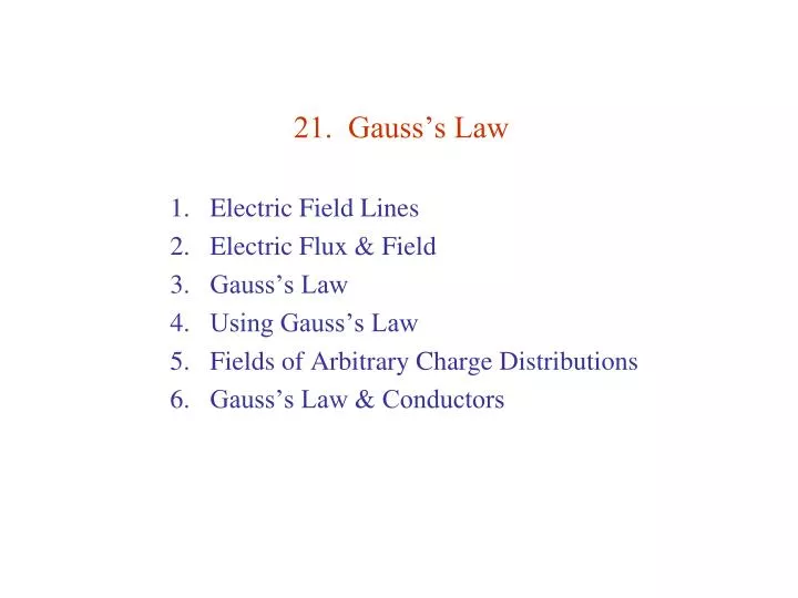 21 gauss s law