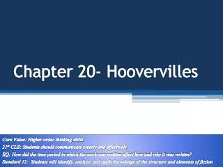 Chapter 20- Hoovervilles