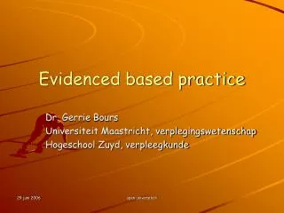 evidenced based practice