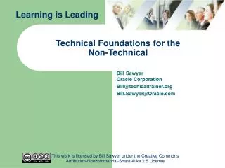 Technical Foundations for the Non-Technical