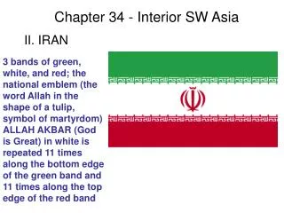 Chapter 34 - Interior SW Asia