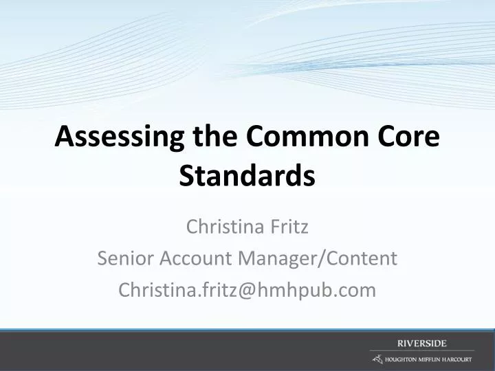 assessing the common core standards