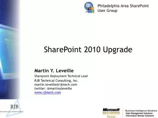 SharePoint 2010 Upgrade