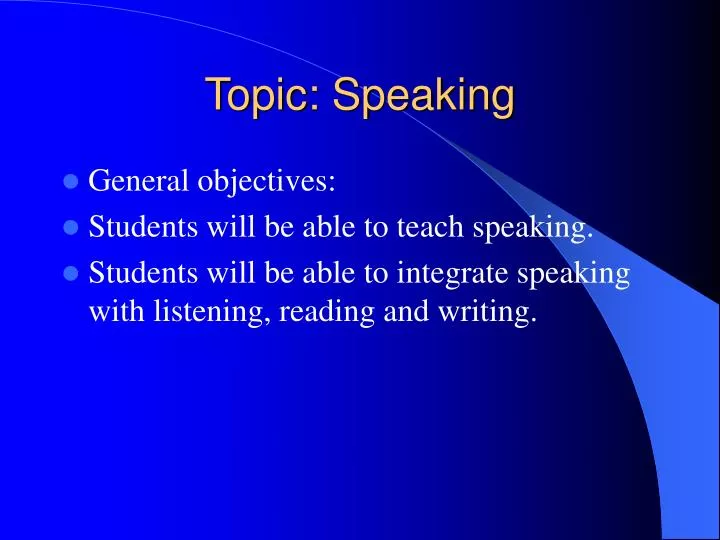 topic speaking
