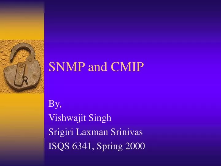 snmp and cmip