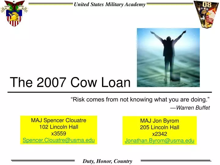 the 2007 cow loan