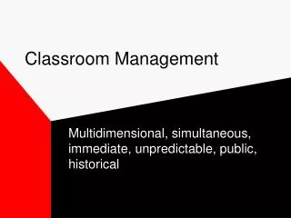 Classroom Management