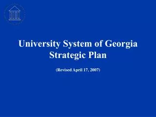 University System of Georgia Strategic Plan