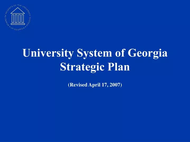 university system of georgia strategic plan
