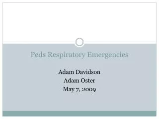 Peds Respiratory Emergencies