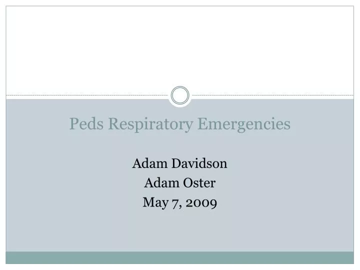 peds respiratory emergencies