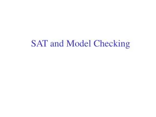 SAT and Model Checking