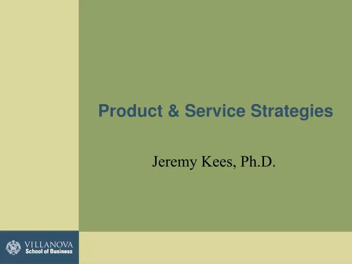 product service strategies