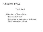 Advanced UNIX - slide 1
