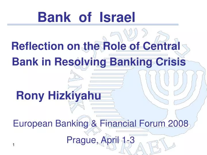 reflection on the role of central bank in resolving banking crisis