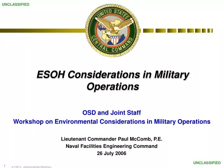 esoh considerations in military operations