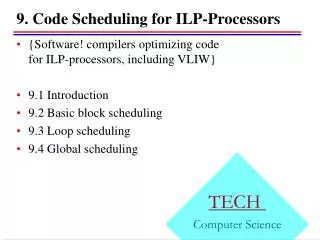 9. Code Scheduling for ILP-Processors