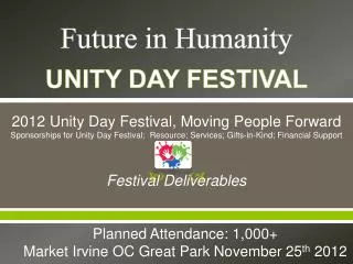 Unity Day Sponsor Packages