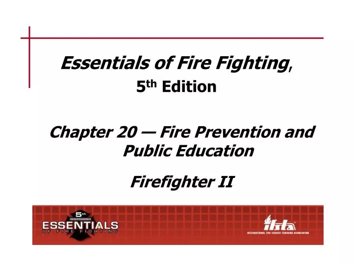 essentials of fire fighting 5 th edition