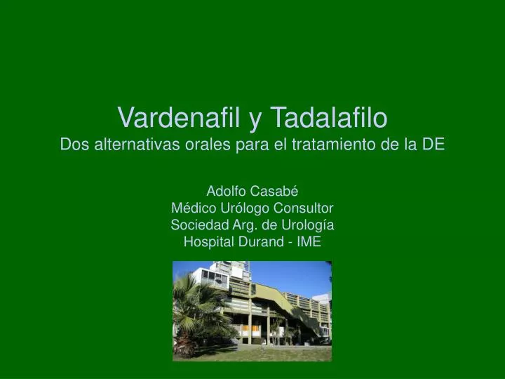 vardenafil y tadalafilo dos alternativas orales para el tratamiento de la de