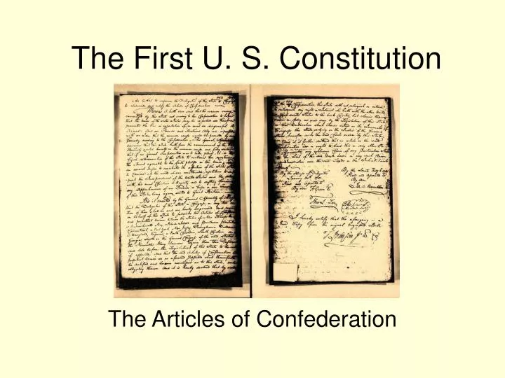 the first u s constitution