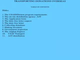 The Denton Funded Transportation Program