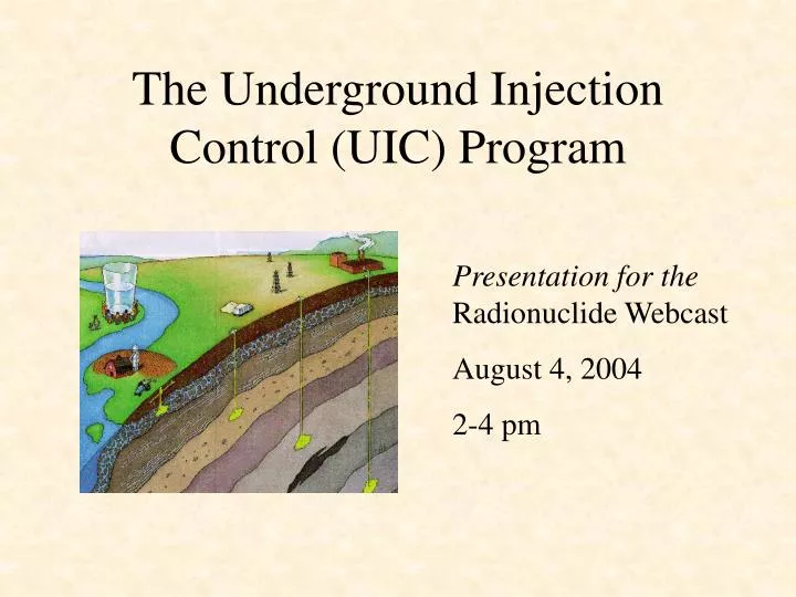 the underground injection control uic program