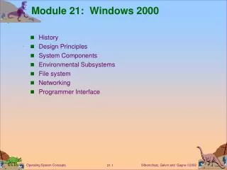 Module 21: Windows 2000