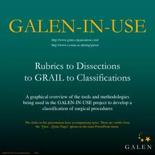 Rubrics to Dissections to GRAIL to Classifications